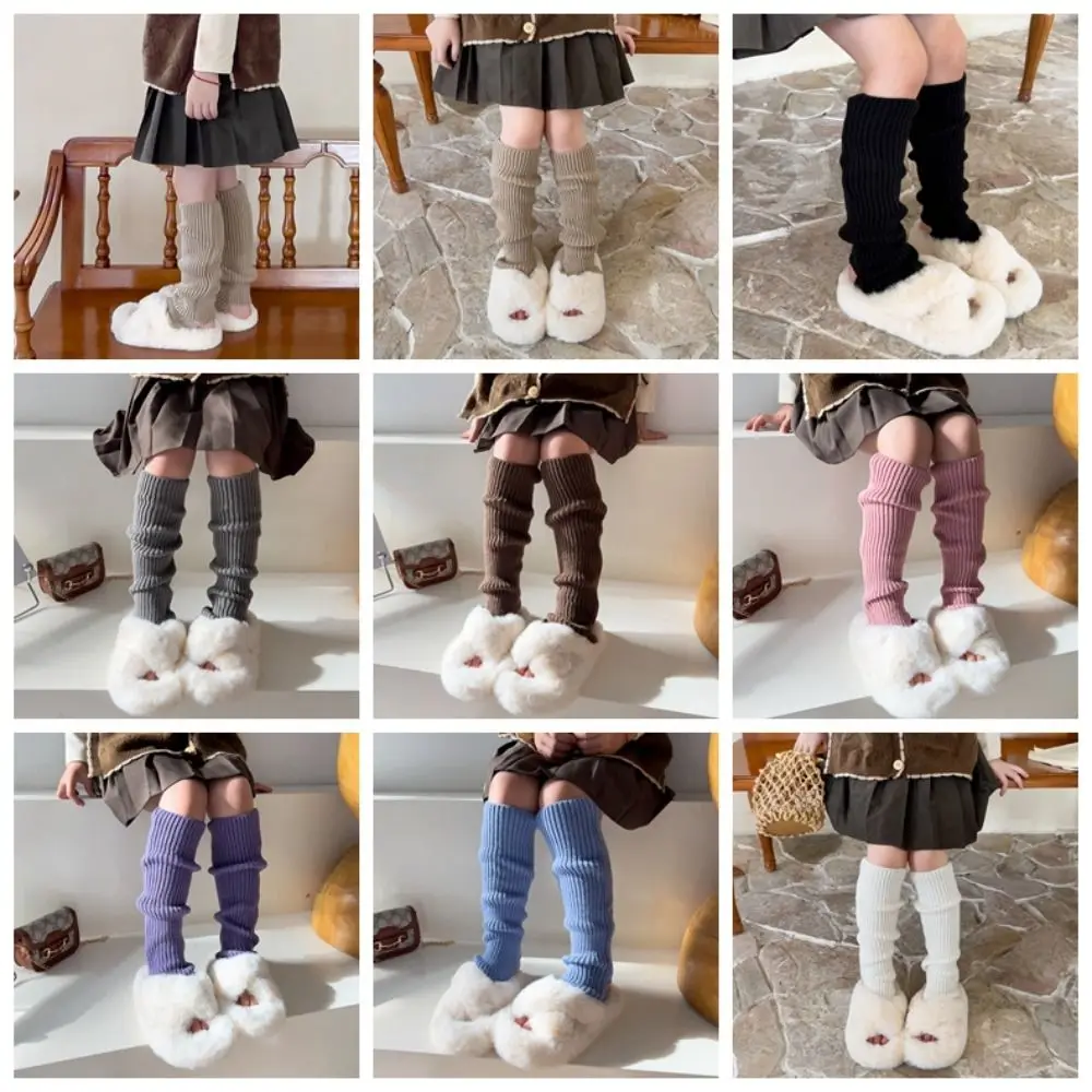 

Japanese Style Children's Leg Warmers Kawaii Harajuku JK Knitted Leg Cover Long Stockings Lolitas Leg Socks Autumn/Winter