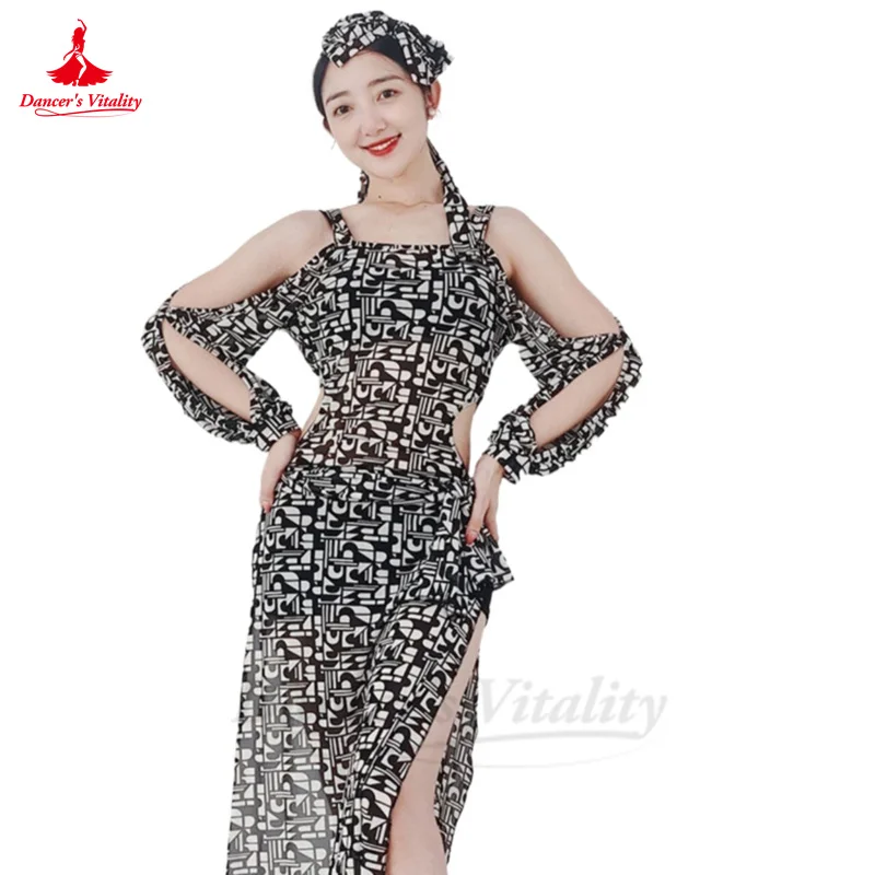 Belly Dancer Costumes Suit Women New Folk Gown Black and White Geometric Print Clothing for Girl's Shabbi Baladi Saidy Robes
Belly Dancer Costumes Suit Women New Folk Gown Black and White Geometric Print Clothing for Girl's Shabbi Baladi Saidy Robes