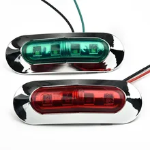 2x Red And Green LED Truck Side Light Signal Light Boat Navigation Light Deck Waterproof Bow Pontoon Light 12-24V
2x Red And Green LED Truck Side Light Signal Light Boat Navigation Light Deck Waterproof Bow Pontoon Light 12-24V