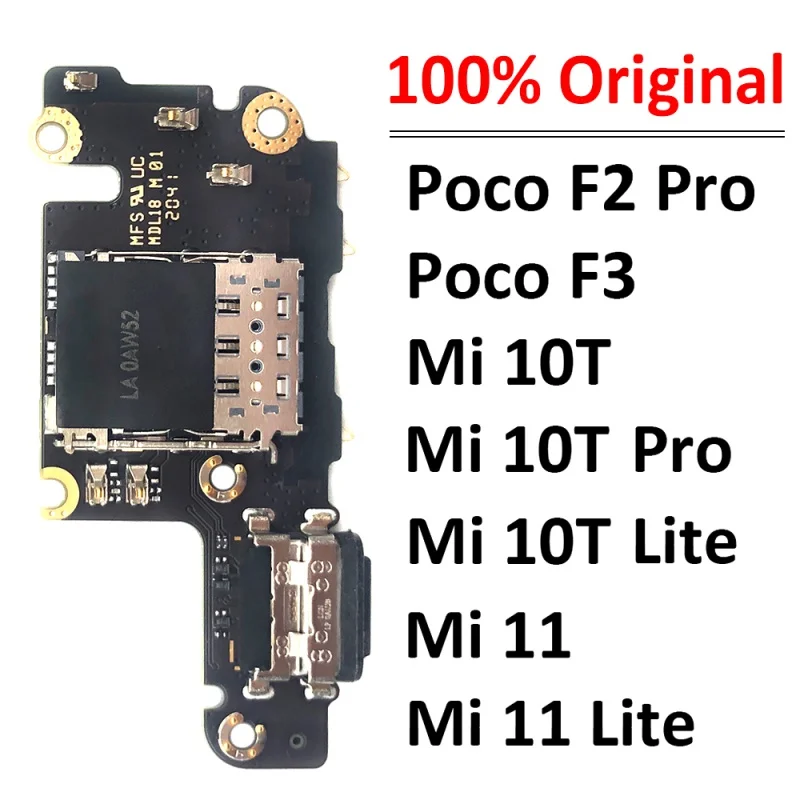

Оригинальное зарядное устройство USB док-разъем зарядная плата Порт микрофон гибкий кабель для Xiaomi Mi F2 Pro Poco F3 11 10T Mi10T Pro Lite