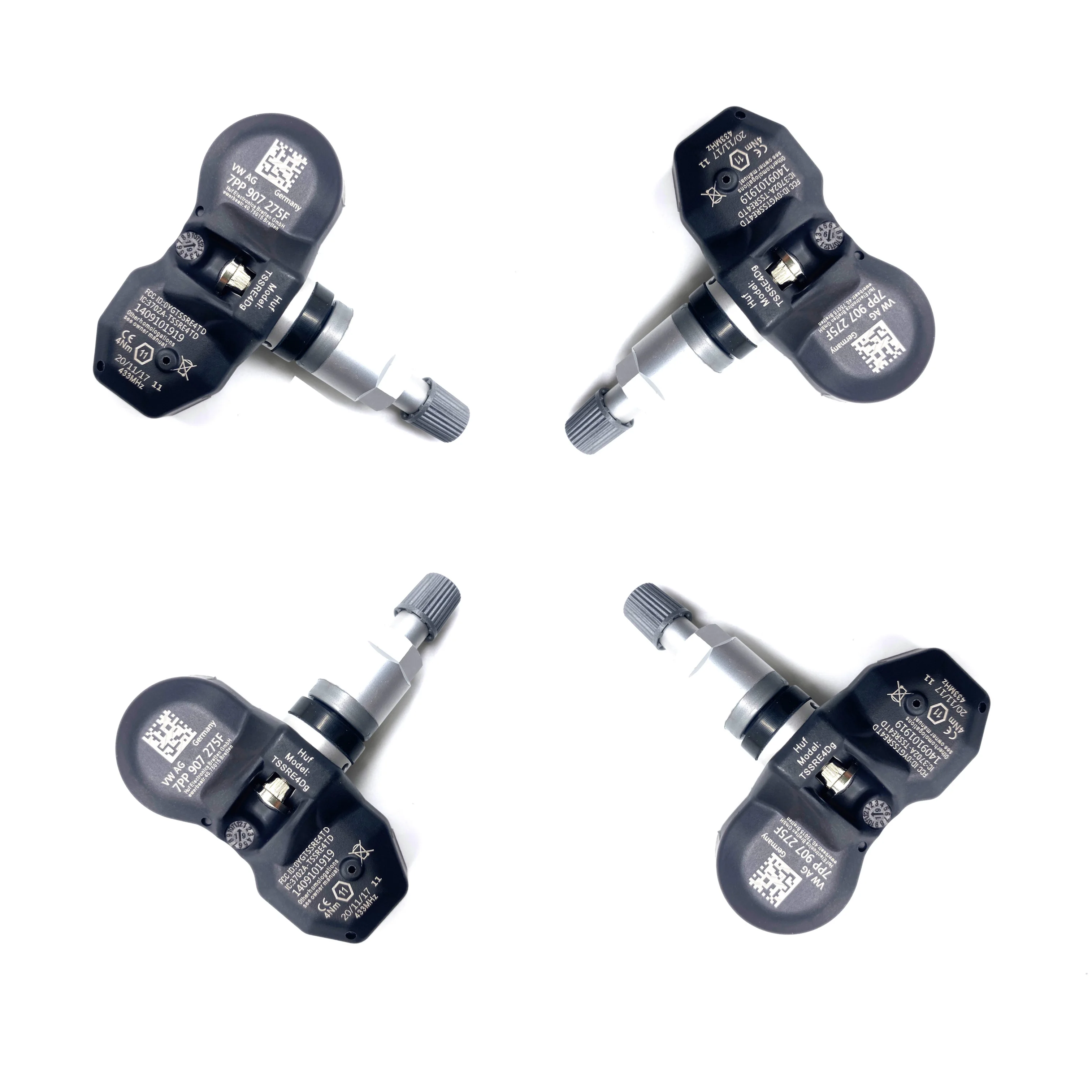 Tire tyre pressuremonitoring sensor for Volkswagen Audi OEM No 7PP 907 275 F 7PP907275F 4pcs
Tire tyre pressuremonitoring sensor for Volkswagen Audi OEM No 7PP 907 275 F 7PP907275F 4pcs