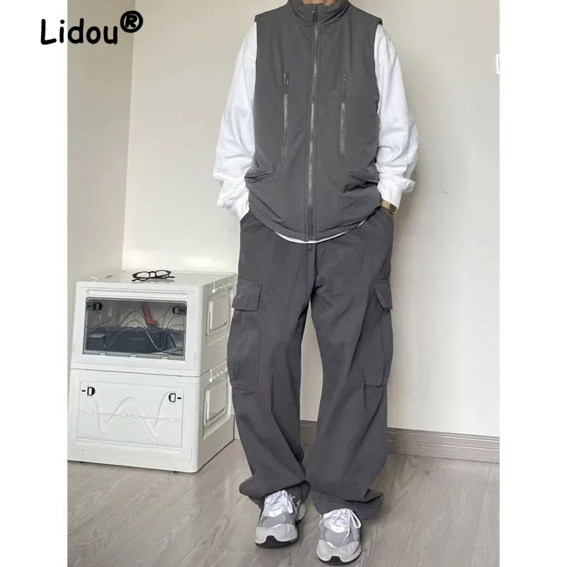 Fashion Street Casual Solid Color Large Pocket Men's Cargo Pants Classic Loose Waist Drawstring Tie One's Feet Male Trousers
Fashion Street Casual Solid Color Large Pocket Men's Cargo Pants Classic Loose Waist Drawstring Tie One's Feet Male Trousers