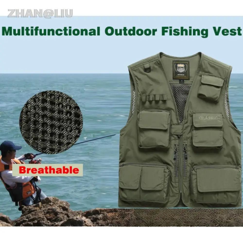 2023 Fashion Breathable Mesh Fishing Vest Fishing Jacket Multifunctional Outdoor Photography Fishing Shoulder Multi Pocket Vest
2023 Fashion Breathable Mesh Fishing Vest Fishing Jacket Multifunctional Outdoor Photography Fishing Shoulder Multi Pocket Vest