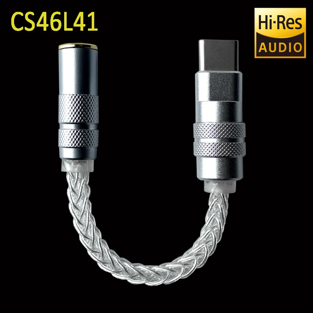 CS46L41 DAC HiFi cable Type-C to 3.5/2.5/4.4mm Digital Amplifier Decoding Audio Adapter For Android Win10 huawei xiaomi Google
CS46L41 DAC HiFi cable Type-C to 3.5/2.5/4.4mm Digital Amplifier Decoding Audio Adapter For Android Win10 huawei xiaomi Google