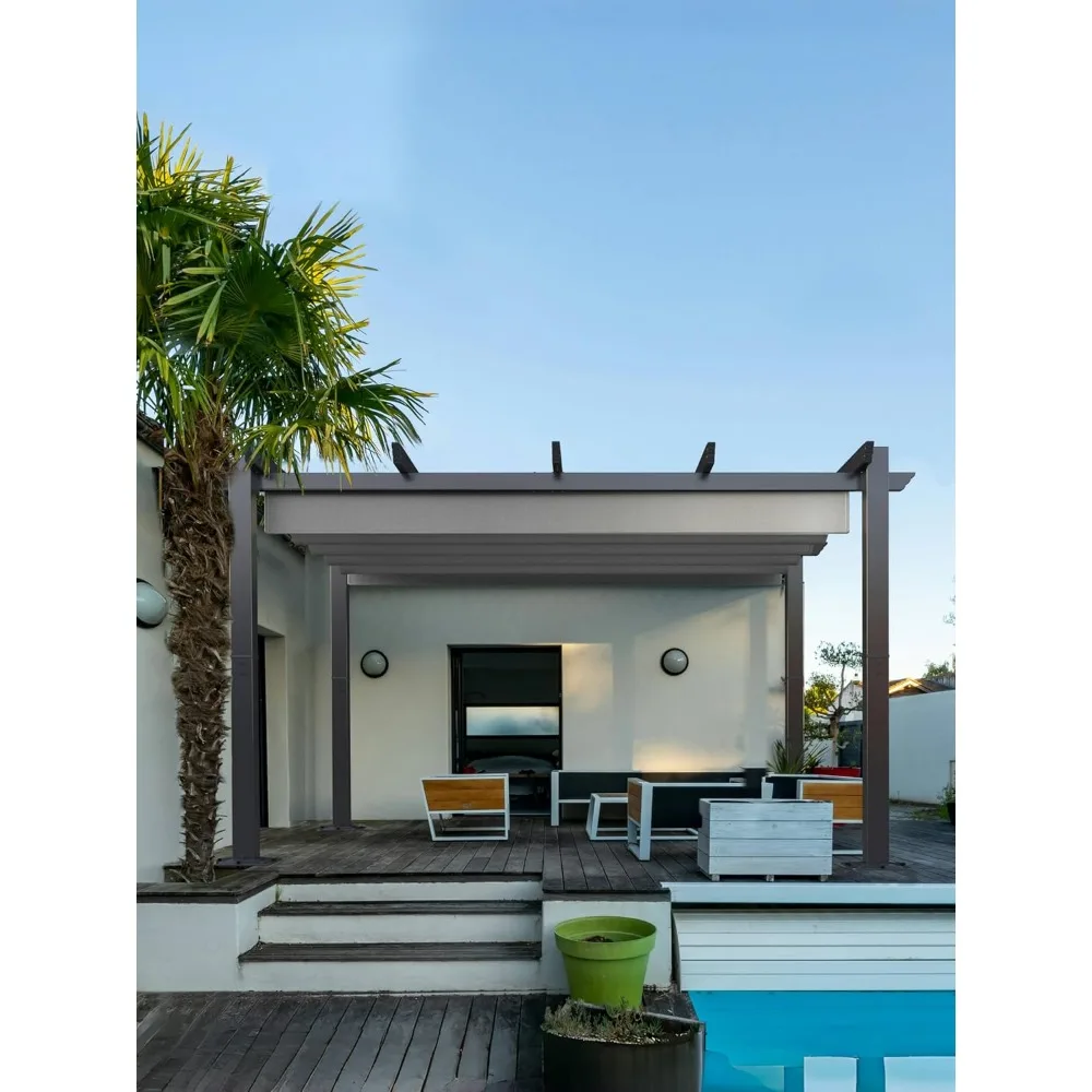 Aluminum greenhouse with retractable canopy, backyard lawn sunshade, outdoor party, garden, barbecue pavilion, deck
Aluminum greenhouse with retractable canopy, backyard lawn sunshade, outdoor party, garden, barbecue pavilion, deck