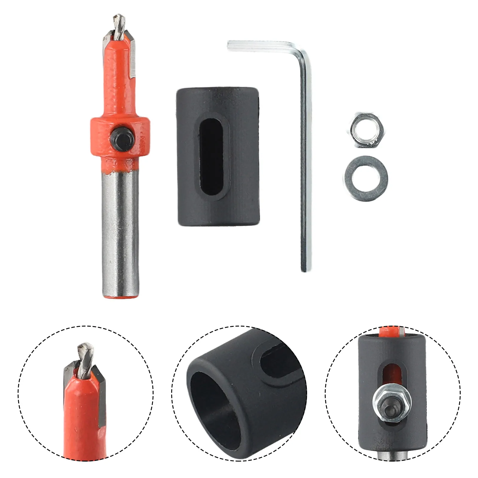 1Set Woodworking Counterbor Drilling Cutter 8mm Round Shank Countersink Drill Bit Stopper Self Tapping Screw Taper Power Tool
1Set Woodworking Counterbor Drilling Cutter 8mm Round Shank Countersink Drill Bit Stopper Self Tapping Screw Taper Power Tool