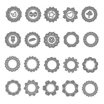 Ferramentas de Perfuração de Couro Profissionais para Artesanato em Couro 7 2024 New Arrival Metal Circle Flower Lace Background Cutting Dies for Scrapbooking Card Making Knife Mould Blade Punch Stencils