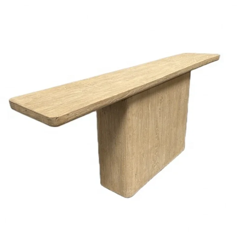 antique new design solid elm wood rectangle shape entrance console table natural wall side table
antique new design solid elm wood rectangle shape entrance console table natural wall side table