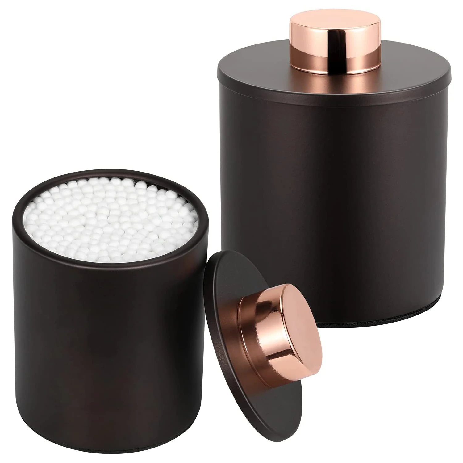 Qtip Cotton Swab Holder 2 Pack,Bathroom Canisters with Lid for Cotton Swabs,Bath Balls,Rounds,Makeup Sponges,Q-Tips,Cotton Pads 
Qtip Cotton Swab Holder 2 Pack,Bathroom Canisters with Lid for Cotton Swabs,Bath Balls,Rounds,Makeup Sponges,Q-Tips,Cotton Pads