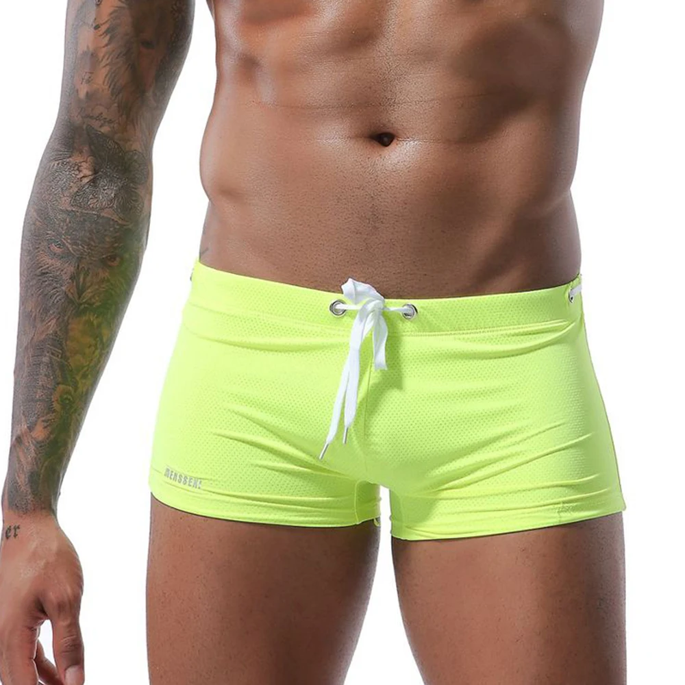 Swimsuit Boxer Briefs Tether Swimming Short Men's Swim Shorts Sexy Swimwear Beach Wear Mesh Stretch Breathable Trunks Men Pants
Swimsuit Boxer Briefs Tether Swimming Short Men's Swim Shorts Sexy Swimwear Beach Wear Mesh Stretch Breathable Trunks Men Pants