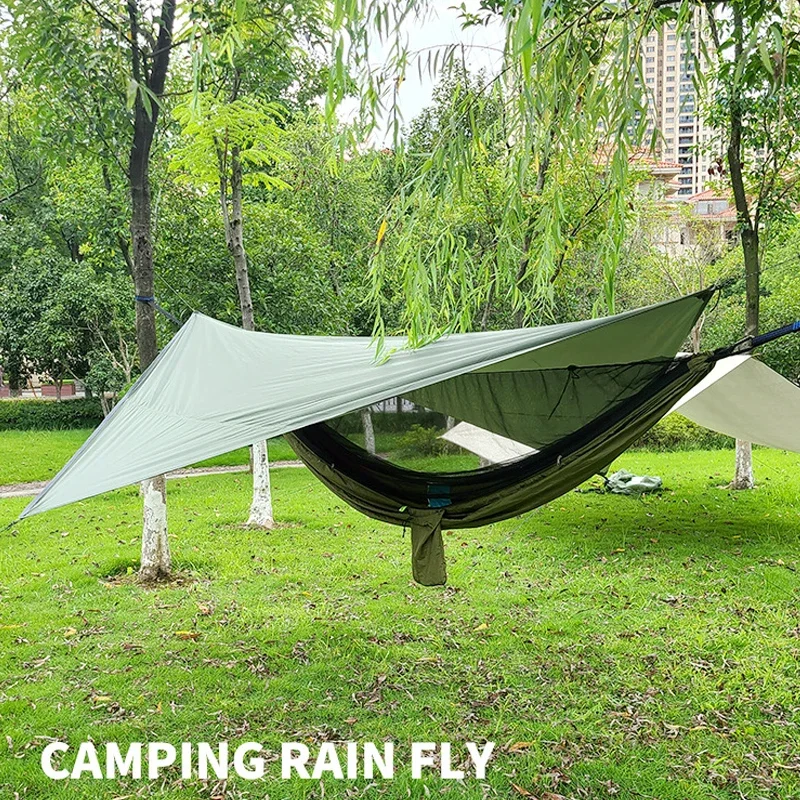 

340*260cm Camping Sunshade Awning Silver Ultralight Waterproof Tarp Rhombus Coated Outdoor Canopy Garden Shade Tent Hammock