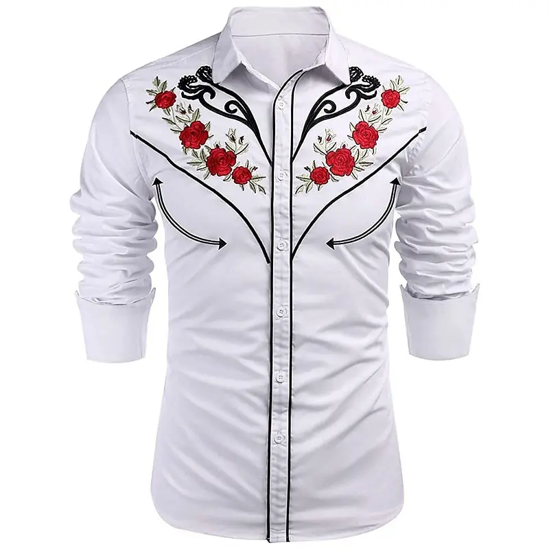 Men's Western Shirt Floral Pattern Lapel Shirt Outdoor Street Long Sleeve Top Fashion Streetwear Button Design Casual
Men's Western Shirt Floral Pattern Lapel Shirt Outdoor Street Long Sleeve Top Fashion Streetwear Button Design Casual