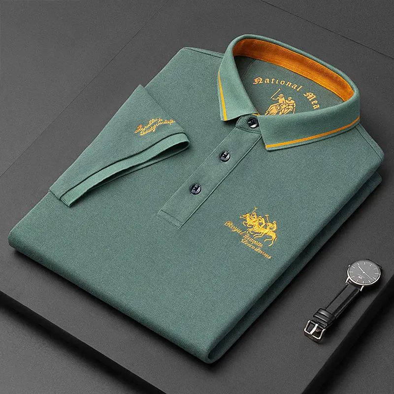 Men's T-shirt,summer new casual short sleeved trend for middle-aged and young people, business embroidered polo shirt, loose top
Men's T-shirt,summer new casual short sleeved trend for middle-aged and young people, business embroidered polo shirt, loose top
