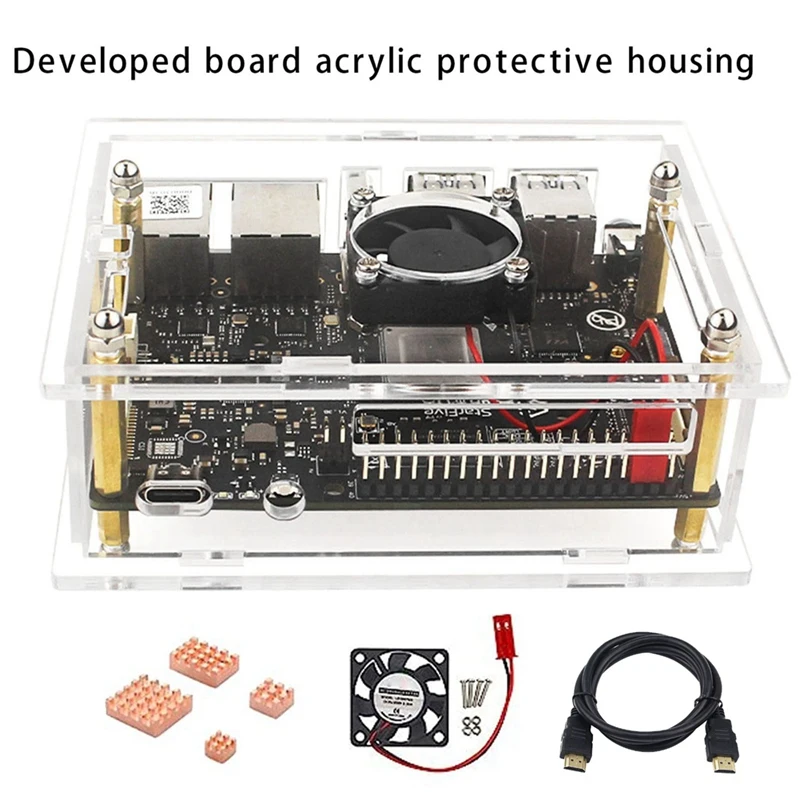 For Visionfive 2 Development Board Acrylic Case Development Board Box Transparent Case With Cooling Fan Heat Sink Kit Durable
For Visionfive 2 Development Board Acrylic Case Development Board Box Transparent Case With Cooling Fan Heat Sink Kit Durable