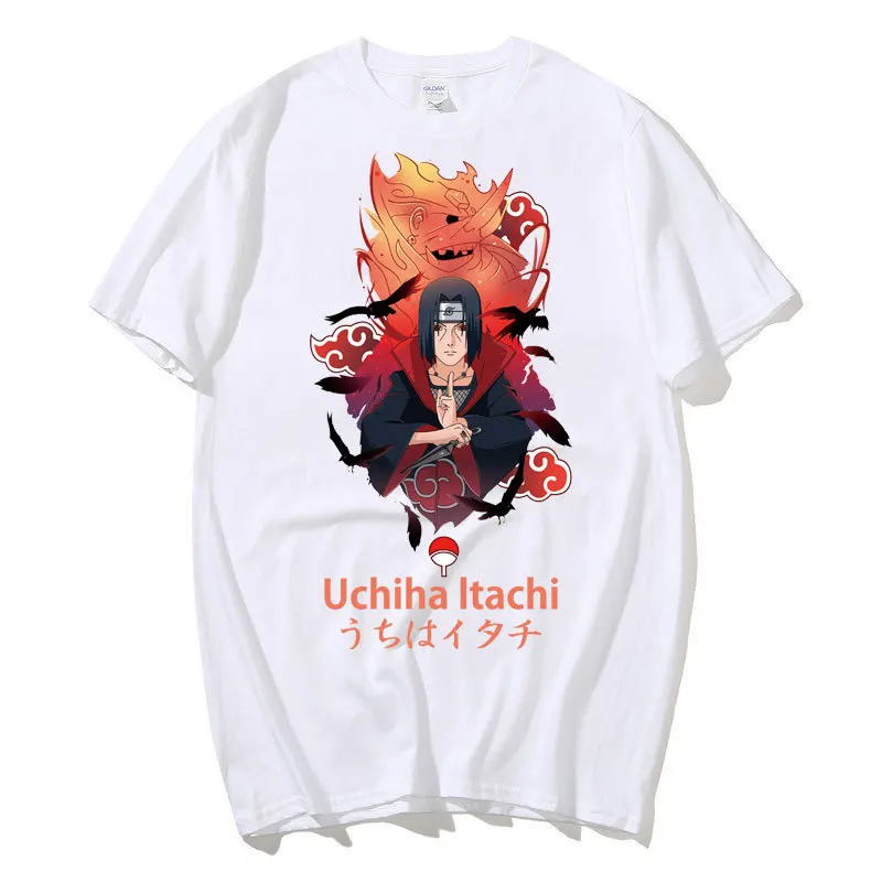 

2023 New Youth Trend T-shirt Naruto Print Fashion Lazy Loose Men's and Women's T-shirt Bottoming Shirt Top Short-sleeved