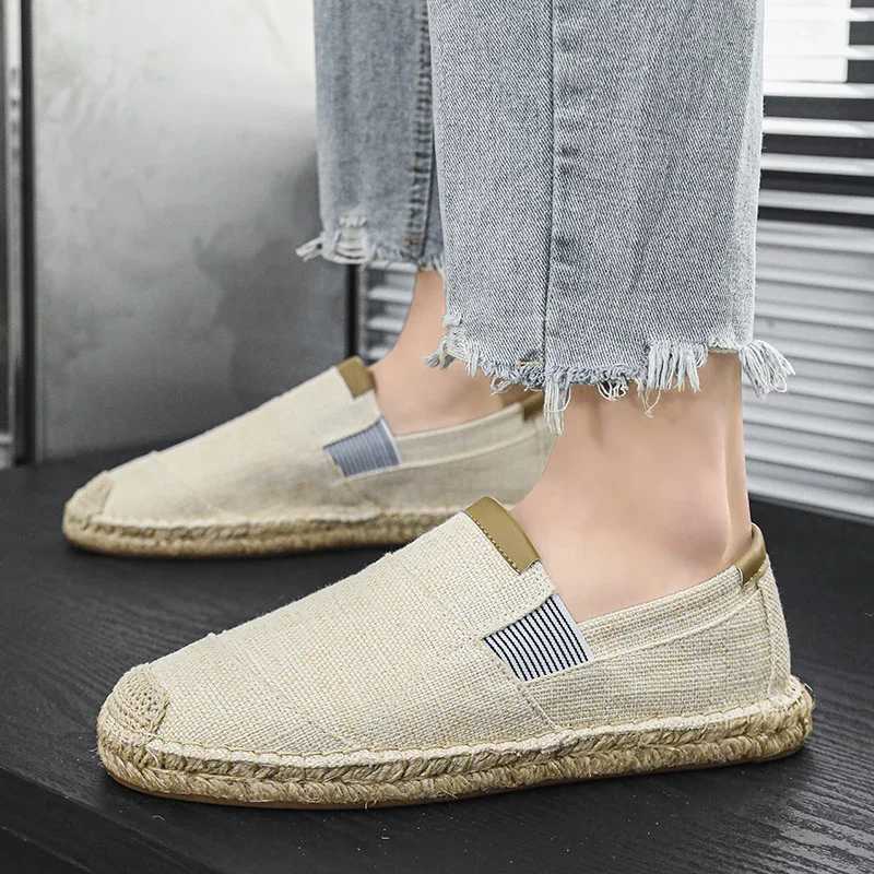 

High Quality Mens Shoes Casual Male Breathable Canvas Casual Shoes Men Chinese Fashion Soft Slip on Espadrilles for Men Loafers