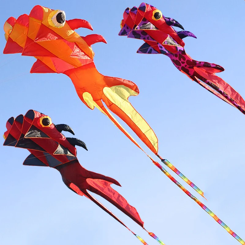 

8M 3D Soft Kite Big Goldfish Adult Outdoor Large Flying Long-tail Kites Easy To Fly Tear Resistant Waterproof Material Cometas
