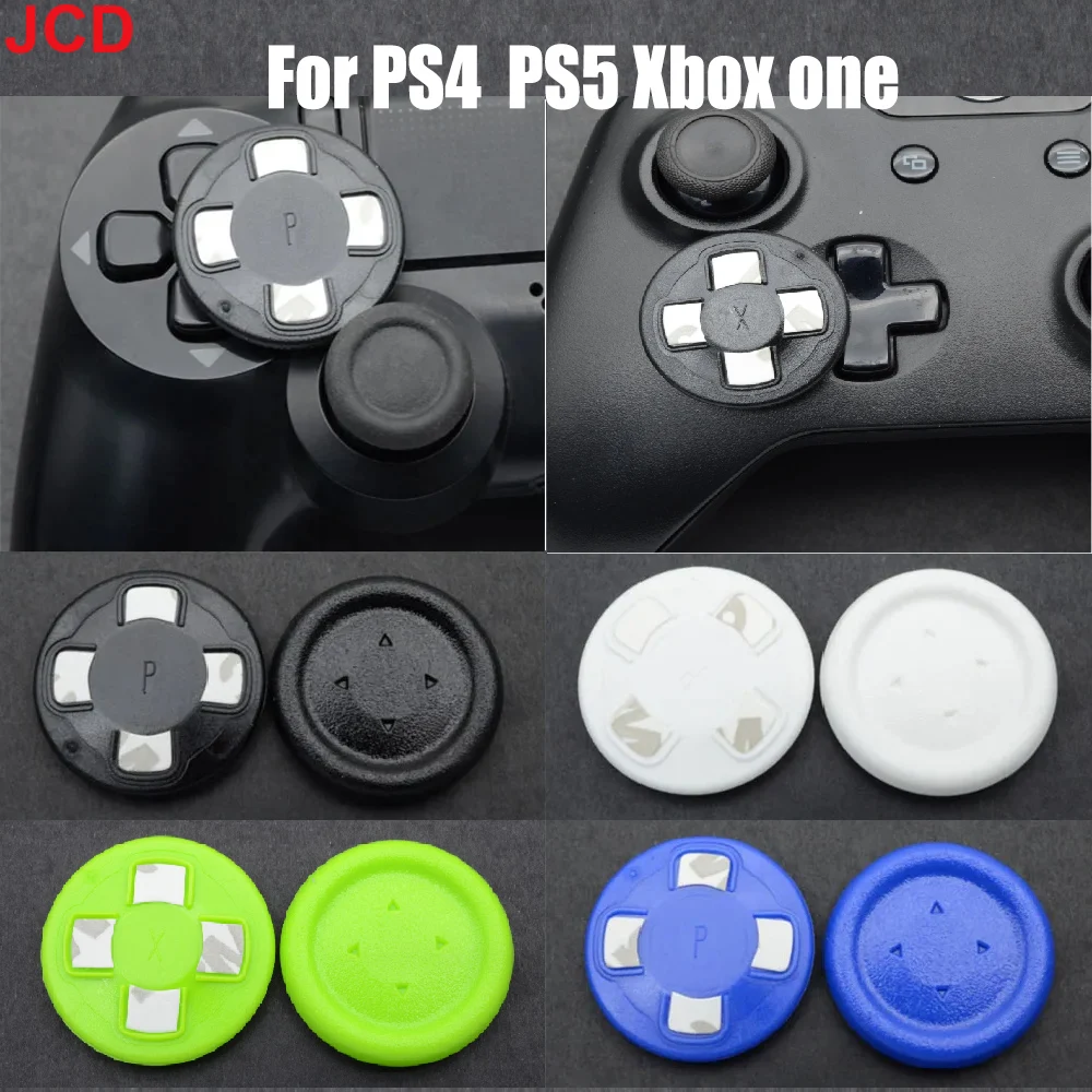 

JCD 1 pair For PS4 PS5 Xbox one Game Gamepad Paste Soft rubber Disc Key For PS4 Controller DIY Circle Replacement Button