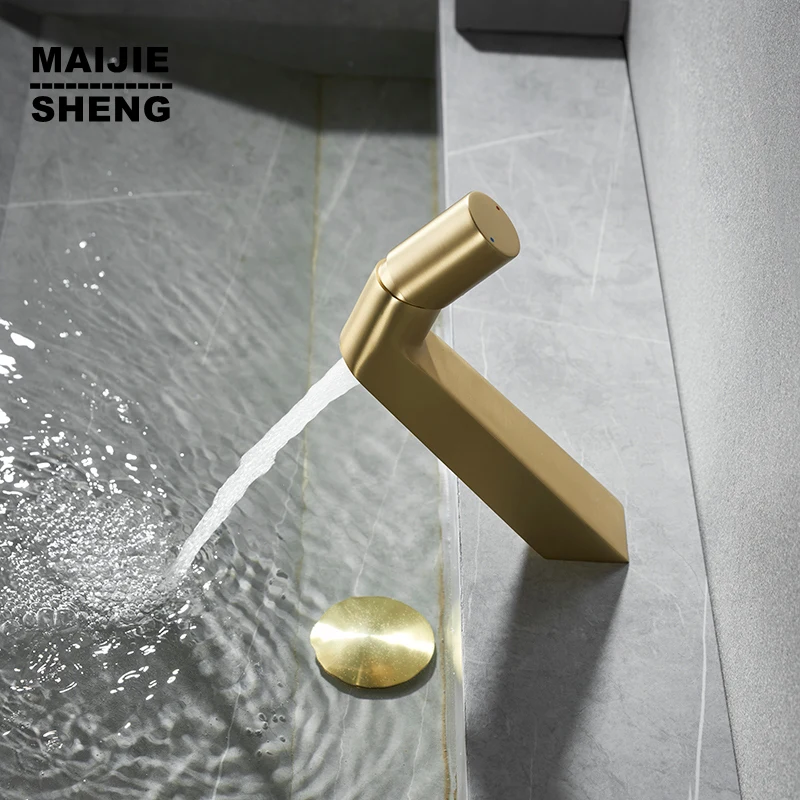 Brushed Gold Luxury Bathroom Faucets Basin Mixer Sink Faucet Gourmet Washbasin Tapware Hot Cold Water Tap Brass
Brushed Gold Luxury Bathroom Faucets Basin Mixer Sink Faucet Gourmet Washbasin Tapware Hot Cold Water Tap Brass