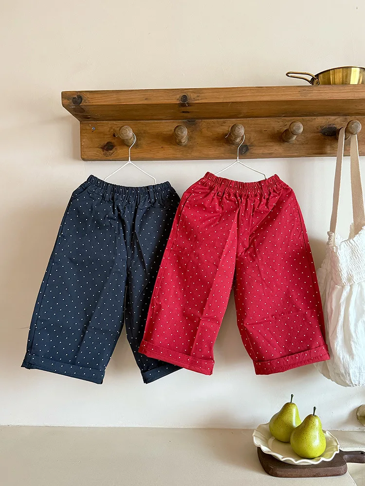 2025 Autumn New Children Loose Trousers Cotton Girls Polka Dot Casual Pants Boys Harem Pants Kids Straight Pants Baby Clothes 36 S2a5ef9a222b84ac2810fa65b3b3d2230P