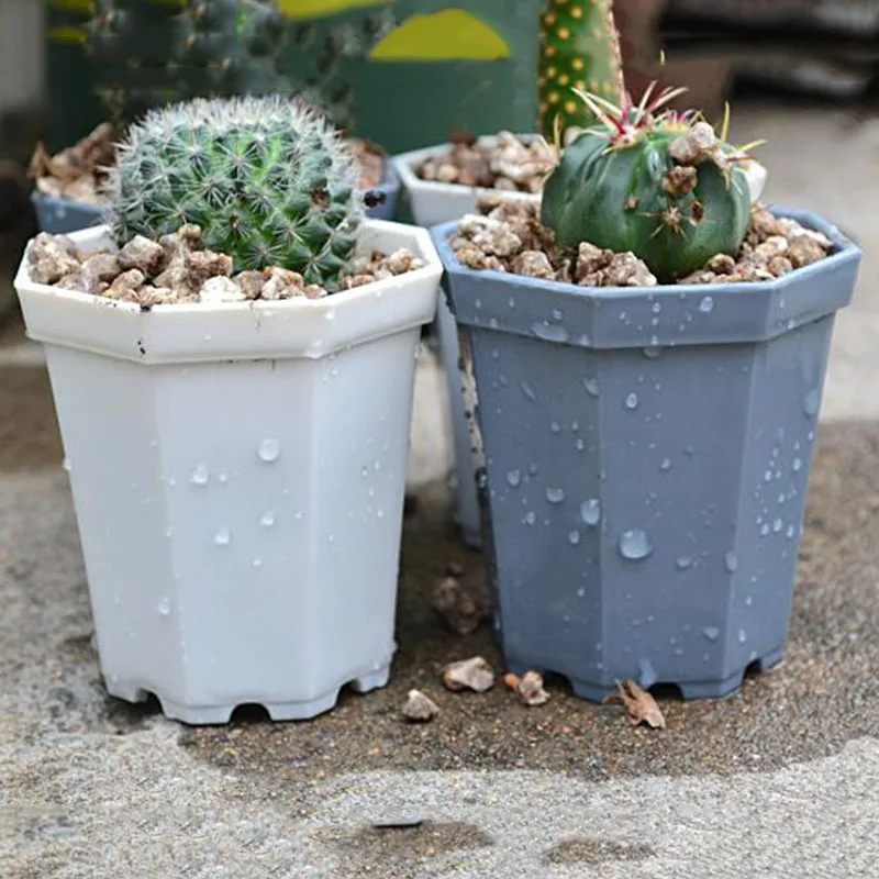 

20/40pcs Plastic Square Garden Plant Flower Grow Pots Succulents Herb Home Garden Planter Office Desk Table Pot Gardening Dec