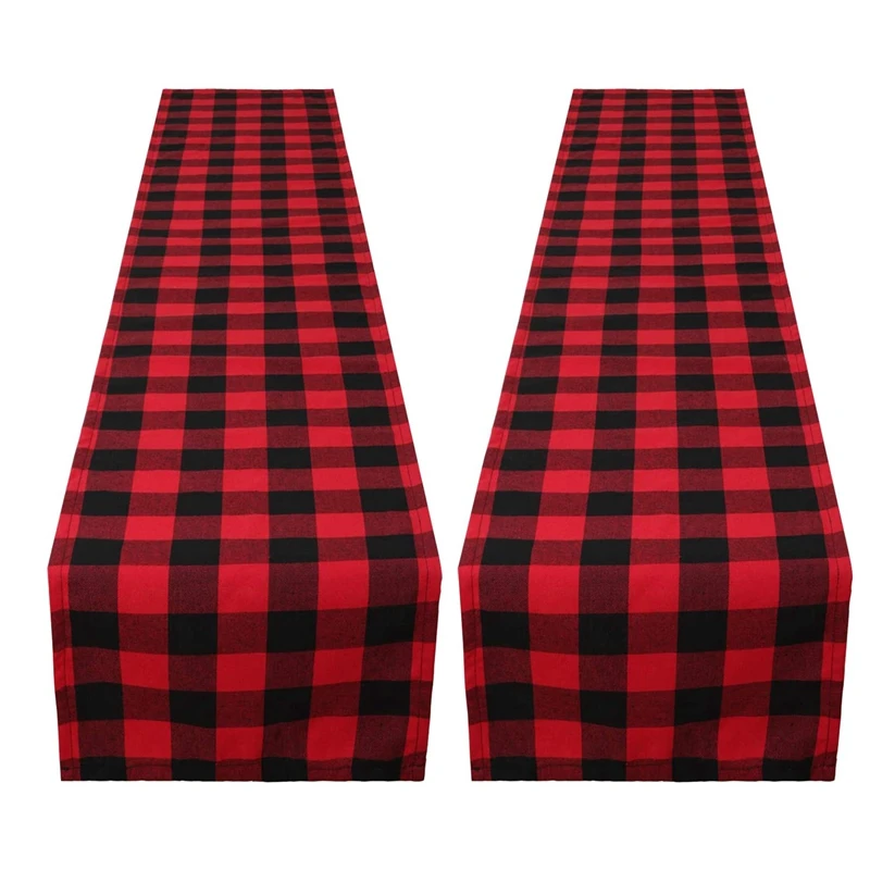 Christmas Plaid Table Runner 2 Pack 13X84 Inch Table Runner Black Red Table For New Year Gatherings Table Decorations
Christmas Plaid Table Runner 2 Pack 13X84 Inch Table Runner Black Red Table For New Year Gatherings Table Decorations