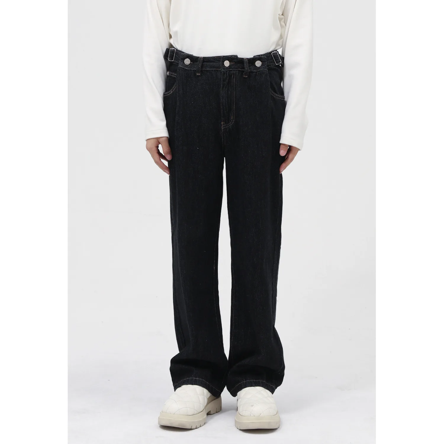 High Quality New Korean Denim Pants Loose Simple Solid Color Mid Waist Washed Black Casual Jeans Men
High Quality New Korean Denim Pants Loose Simple Solid Color Mid Waist Washed Black Casual Jeans Men