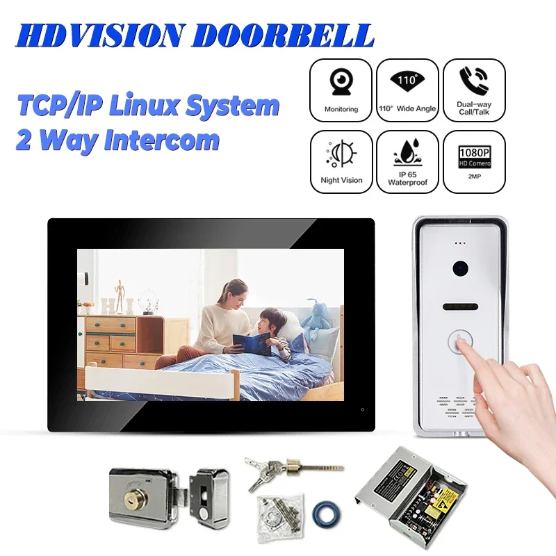 Doorbell Intercom System Timbre RJ45 Citifono Con Camera Video Portero with 7 Inch Exterior
Doorbell Intercom System Timbre RJ45 Citifono Con Camera Video Portero with 7 Inch Exterior