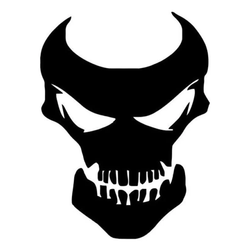 

Scary Evil Skull Car Stickers Funny Personality Car Stickers Pvc Decals Suitable for All Kinds of Cars Black/white, 13cm*10cm