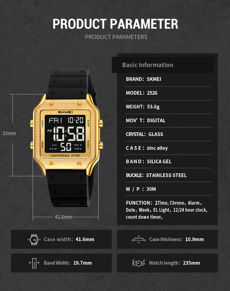 SKMEI 2526 Military Sport Digital Watch for Men Women Chrono Waterproof Electronic Men Wristwatches Alarm Date Reloj Hombre SKMEI 2526 Military Sport Digital Watch for Men Women Chrono Waterproof Electronic Men Wristwatches Alarm Date Reloj Hombre