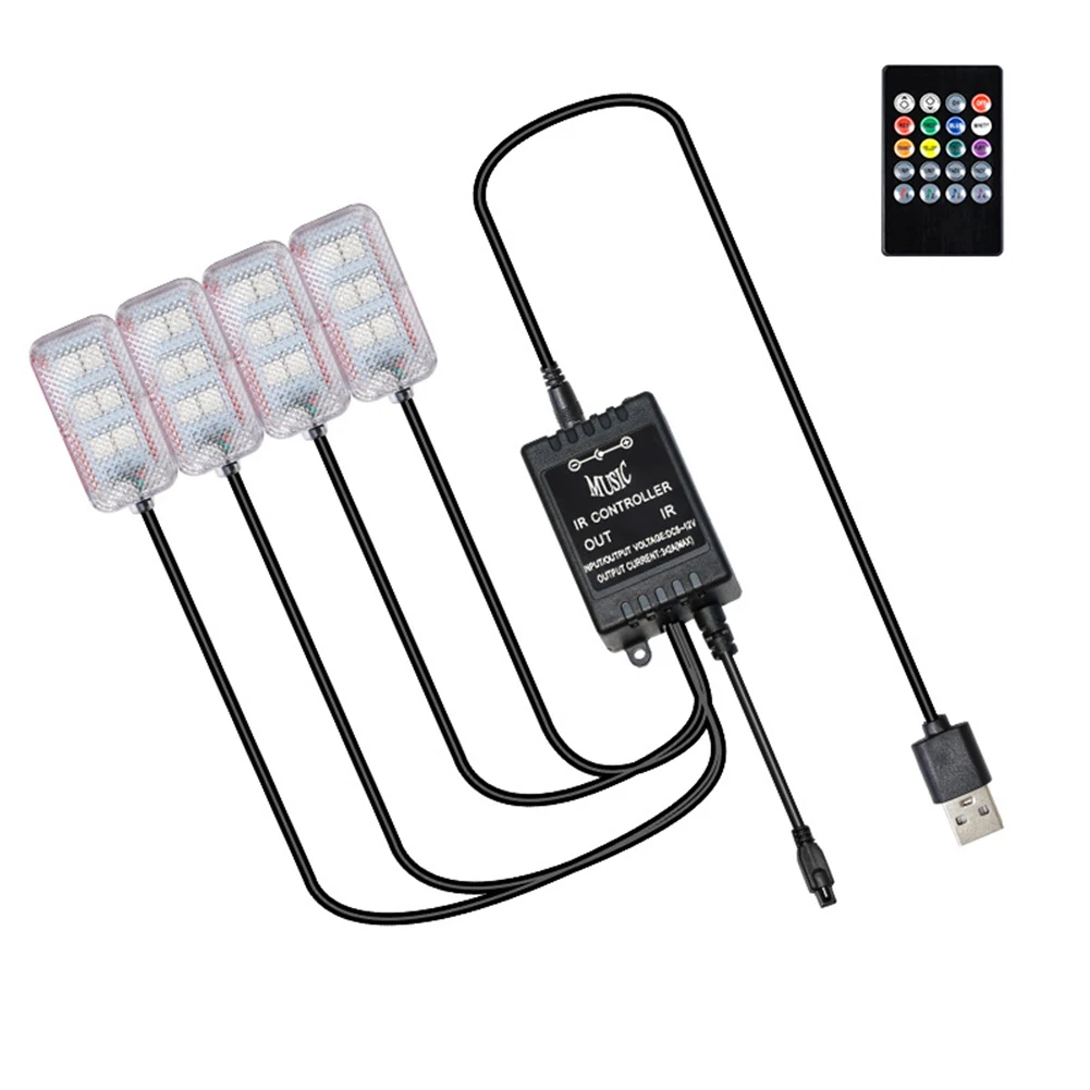 USB Remote Control Lamp RGB LED Car Interior Ambient Mood Foot Light Easy to Install and Remove Universal Fitment
USB Remote Control Lamp RGB LED Car Interior Ambient Mood Foot Light Easy to Install and Remove Universal Fitment