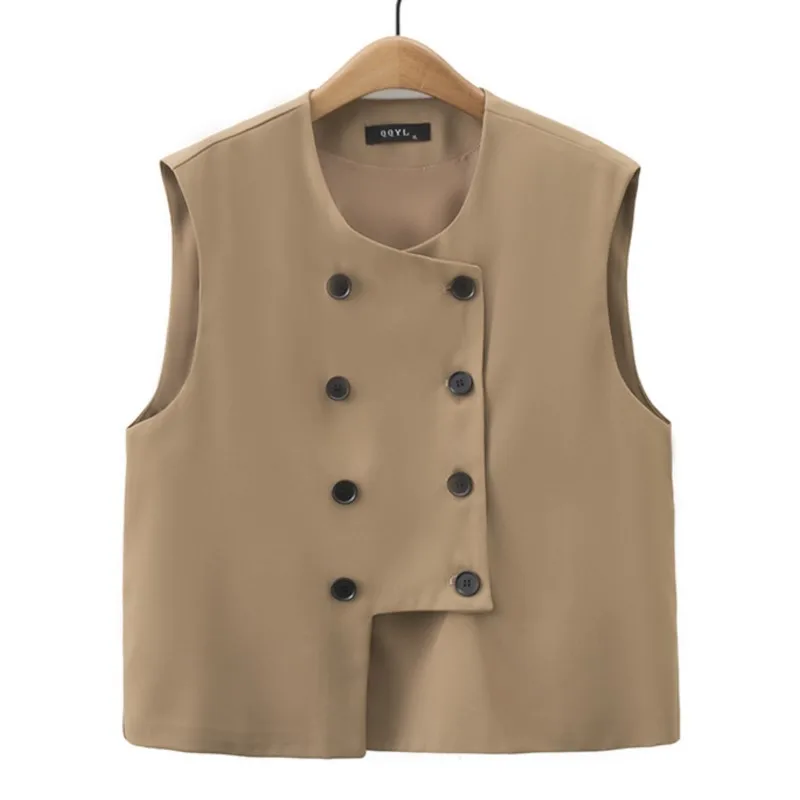 2023 Autumn Women Sleeveless Jacket Plus Size Casual Clothing Fashion Design Doubl Breasted Suit Vest Curve Outwear G2 609
2023 Autumn Women Sleeveless Jacket Plus Size Casual Clothing Fashion Design Doubl Breasted Suit Vest Curve Outwear G2 609