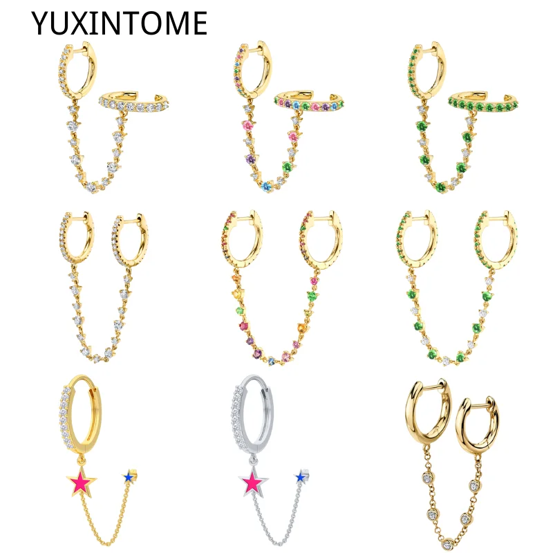 Enamel Star Long Chain Earrings For Women One PCS Two Hole Tassel Piercing 925 Sterling Silver Ear Needle Earring Party Jewelry
Enamel Star Long Chain Earrings For Women One PCS Two Hole Tassel Piercing 925 Sterling Silver Ear Needle Earring Party Jewelry