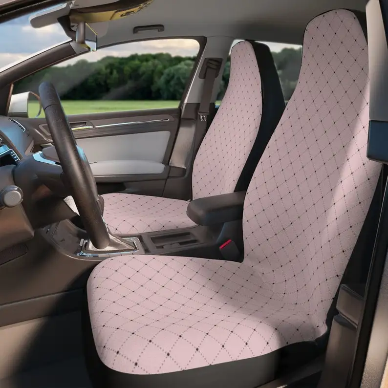 Pink Nude Diamond Grid Seat Cover for Car Full Set, Elegant Car Seat Covers for Women, Simple Seat Cover Vehicle, Front Seat Bac
Pink Nude Diamond Grid Seat Cover for Car Full Set, Elegant Car Seat Covers for Women, Simple Seat Cover Vehicle, Front Seat Bac