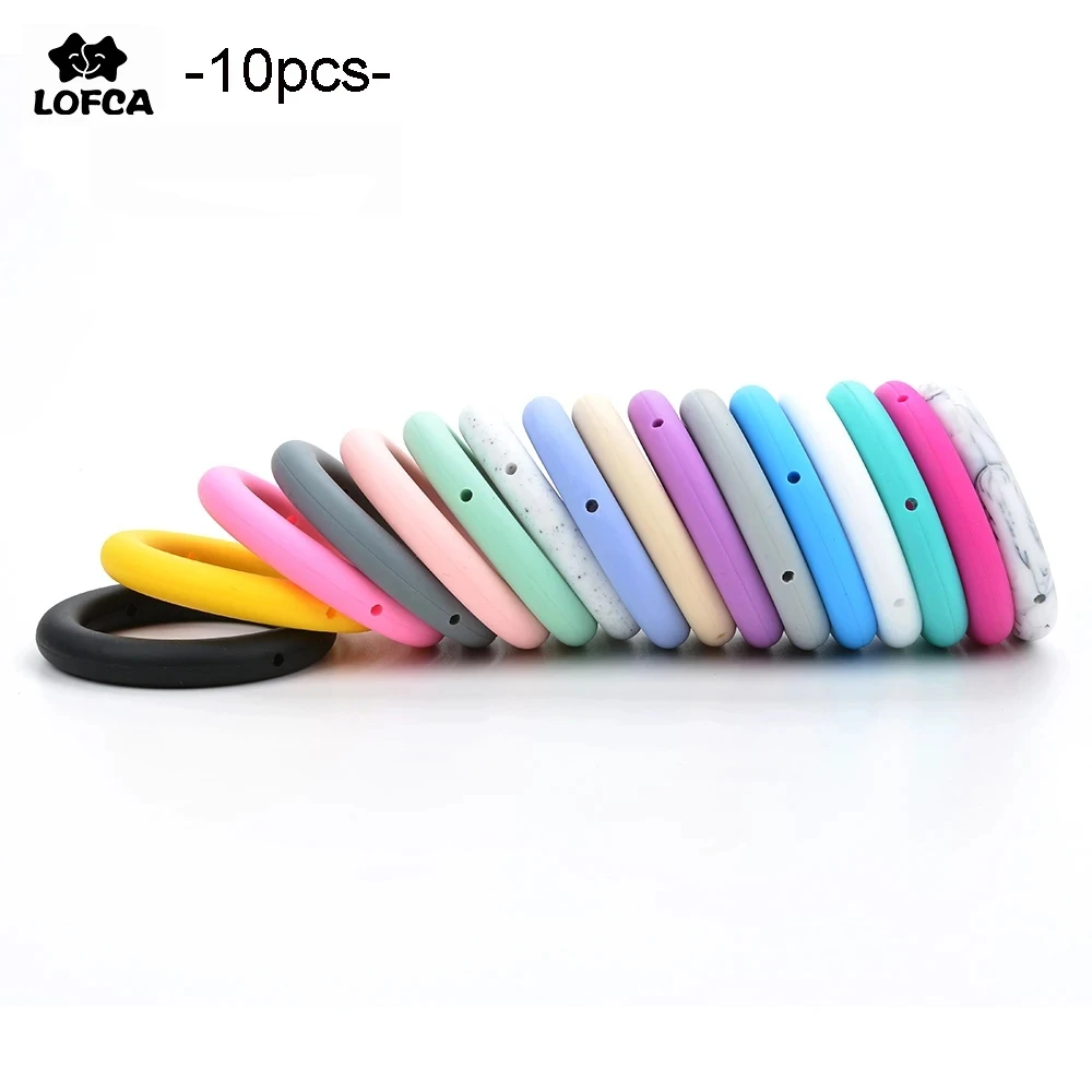 LOFCA 65mm 10pcs Round Teething Ring Baby Silicone Beads BPA-Free Silicone Teether Food Grade Pendant Accessory DIY Necklace
LOFCA 65mm 10pcs Round Teething Ring Baby Silicone Beads BPA-Free Silicone Teether Food Grade Pendant Accessory DIY Necklace