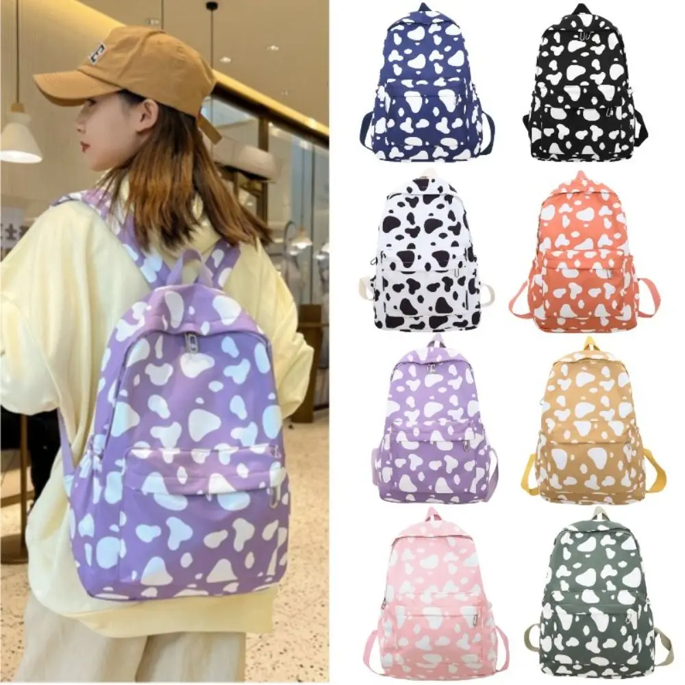 Portable Cow Pattern Student Backpack Large Capacity Nylon Women Shoulder Bag Wear Resistant Teenage Bookbag Students
Portable Cow Pattern Student Backpack Large Capacity Nylon Women Shoulder Bag Wear Resistant Teenage Bookbag Students