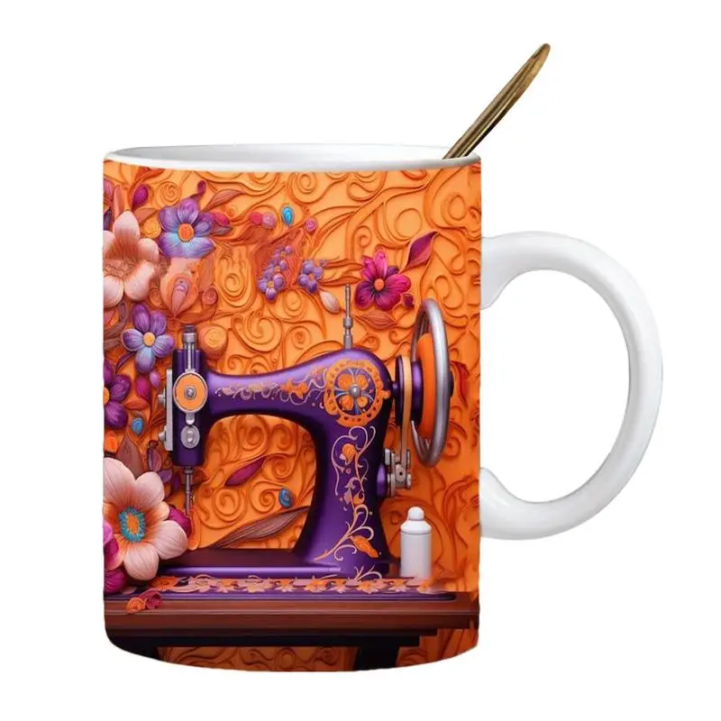 Керамическая швейная машина, кружка с 3D рисунком, многоразовая 3D Цветочная швейная машина, кружка для кофе для дома, спальни, гостиной 
Керамическая швейная машина, кружка с 3D рисунком, многоразовая 3D Цветочная швейная машина, кружка для кофе для дома, спальни, гостиной