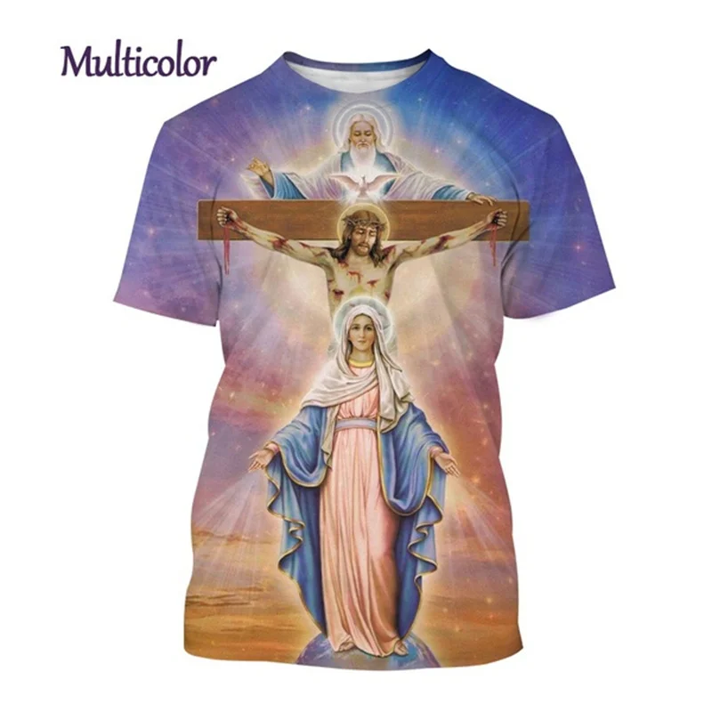 New Summer 3D Virgin Mary Printing T Shirt Jesus Christian Fashion Short Sleeves Kids Cool Streetwear T-shirts Harajuku Tops Tee
New Summer 3D Virgin Mary Printing T Shirt Jesus Christian Fashion Short Sleeves Kids Cool Streetwear T-shirts Harajuku Tops Tee