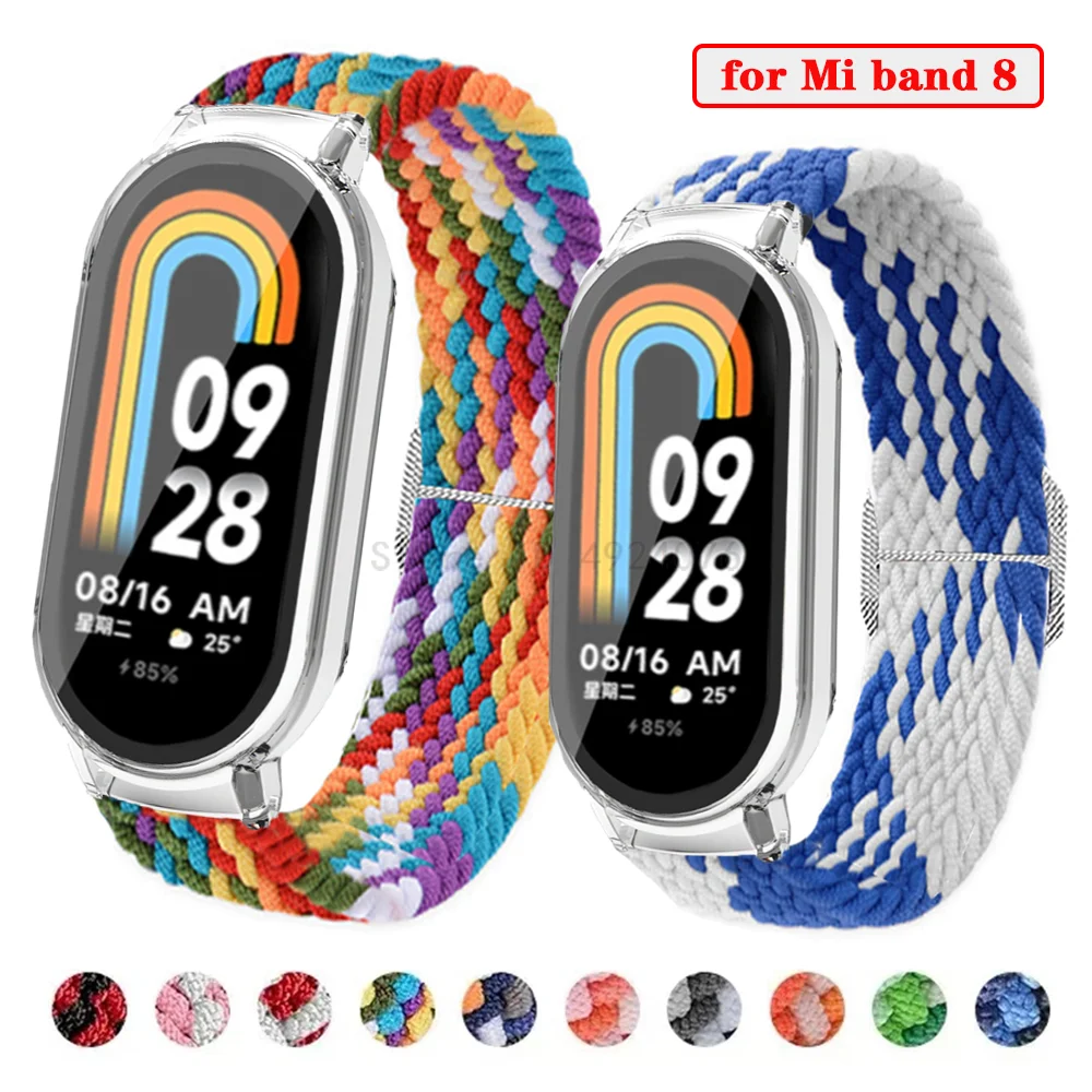 PC + tempered film protective case 3-in-1 Nylon strap For Xiaomi band 8 Bracelet Watchband woven strap for Miband 8 NFC correa
PC + tempered film protective case 3-in-1 Nylon strap For Xiaomi band 8 Bracelet Watchband woven strap for Miband 8 NFC correa