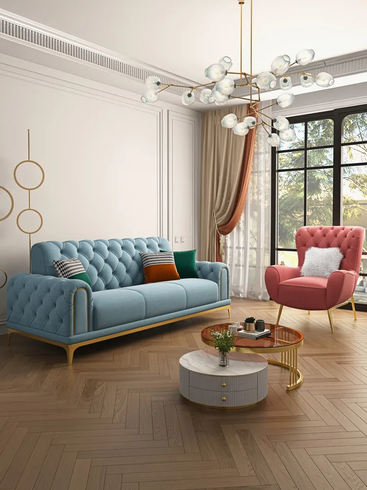 Technology cloth sofa living room modern light luxury three people frosted cloth art American light luxury sofa
Technology cloth sofa living room modern light luxury three people frosted cloth art American light luxury sofa