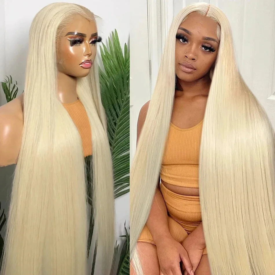 

613 Honey Blonde Deep Wave Lace Frontal Wig Brazilian Pre Plucked Straight 13x4 13X6 HD Transparent Lace Front Human Hair Wig