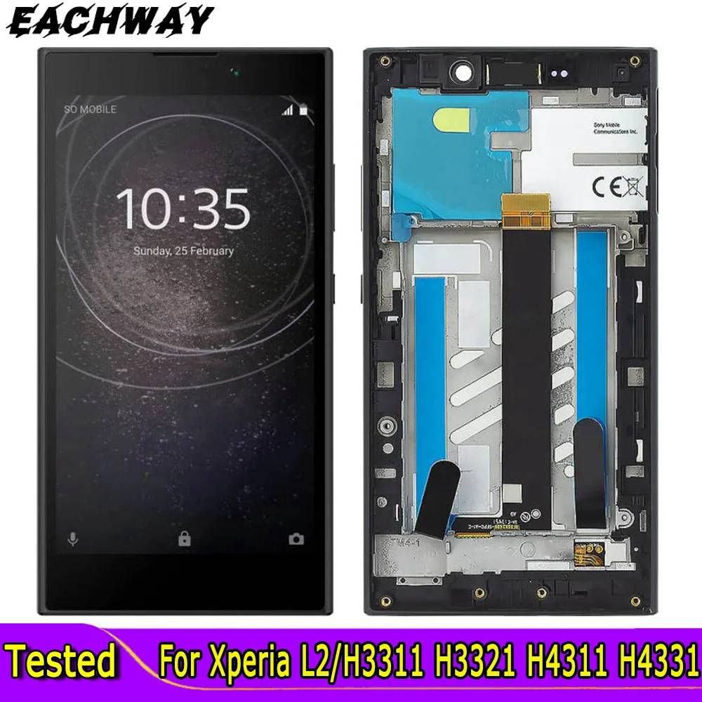 

Original LCD For Sony Xperia L2 LCD Display H3311 H3321 H4311 H4331 LCD Display With Touch Screen Sensor Glass Assembly L2 LCD