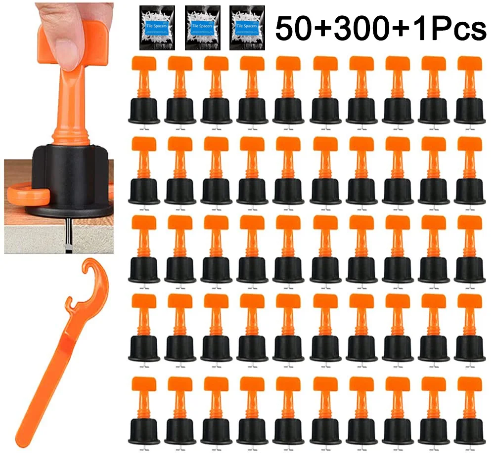 50+300+1 Pcs Flat Ceramic Floor Wall Construction Tools Reusable Tile Leveling System Kittile Leveling System for Tile
50+300+1 Pcs Flat Ceramic Floor Wall Construction Tools Reusable Tile Leveling System Kittile Leveling System for Tile