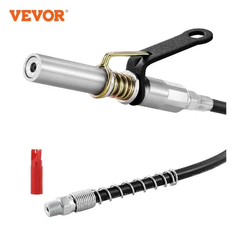 VEVOR Grease Gun Coupler 10000 PSI High Pressure NPTI/8-27 Oil Pump Quick Release Grease Tip Tool Easy to Push Car Accessories 
VEVOR Grease Gun Coupler 10000 PSI High Pressure NPTI/8-27 Oil Pump Quick Release Grease Tip Tool Easy to Push Car Accessories