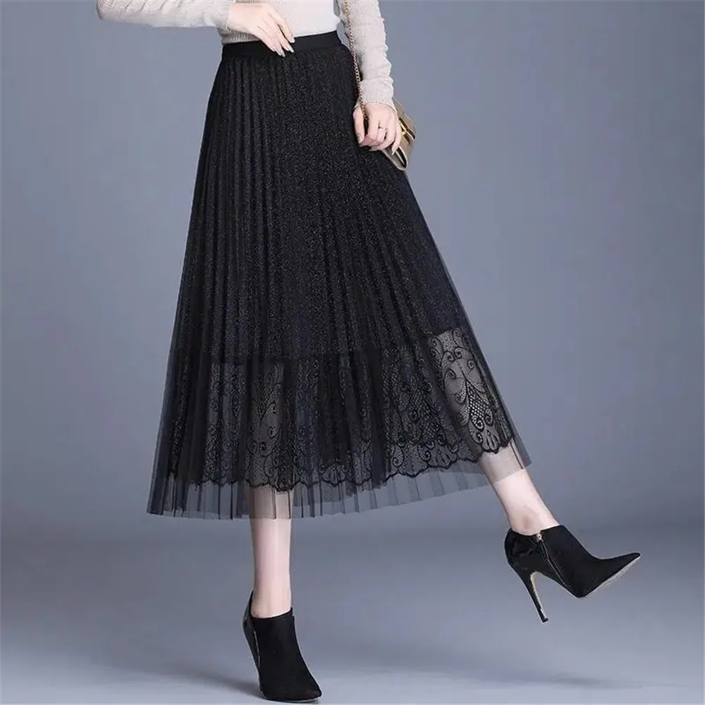 Lace Hollow Out Mesh Spliced Midi Skirts Women'S Clothing 2022 Spring New Elegant Vintage Elastic High Waist Commute Women Skirt
Lace Hollow Out Mesh Spliced Midi Skirts Women'S Clothing 2022 Spring New Elegant Vintage Elastic High Waist Commute Women Skirt