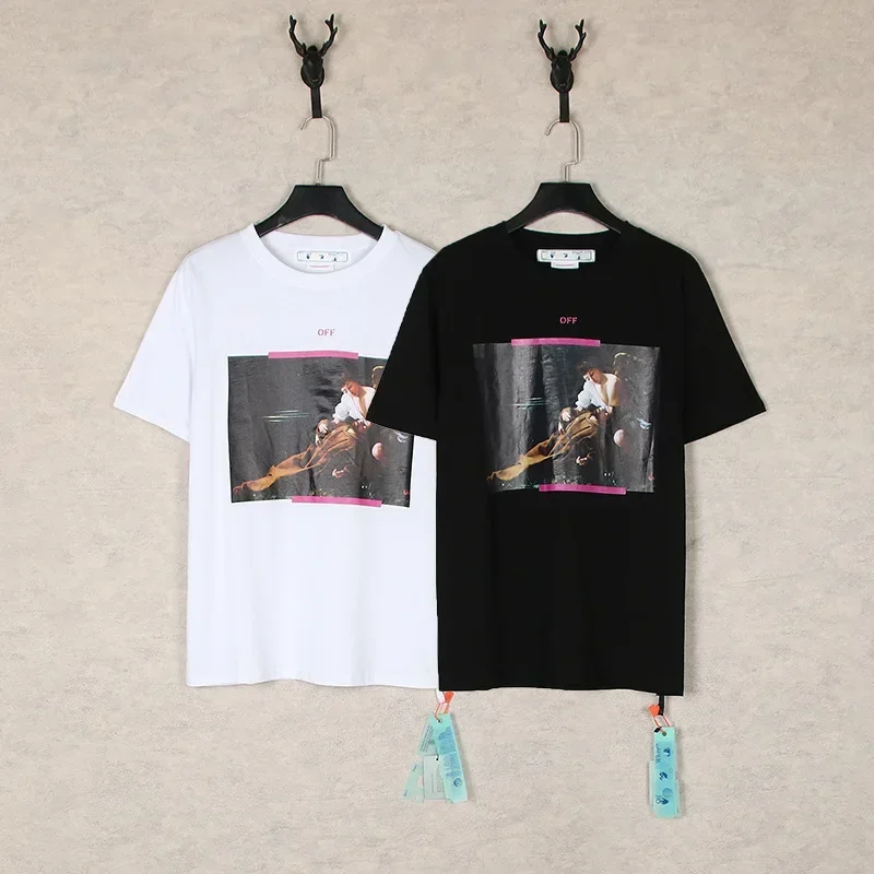 2024 Summer Off Men's New T-shirts Alphabet Printed Tshirt Loose Cotton white Short Sleeves For Men And Women 
2024 Summer Off Men's New T-shirts Alphabet Printed Tshirt Loose Cotton white Short Sleeves For Men And Women