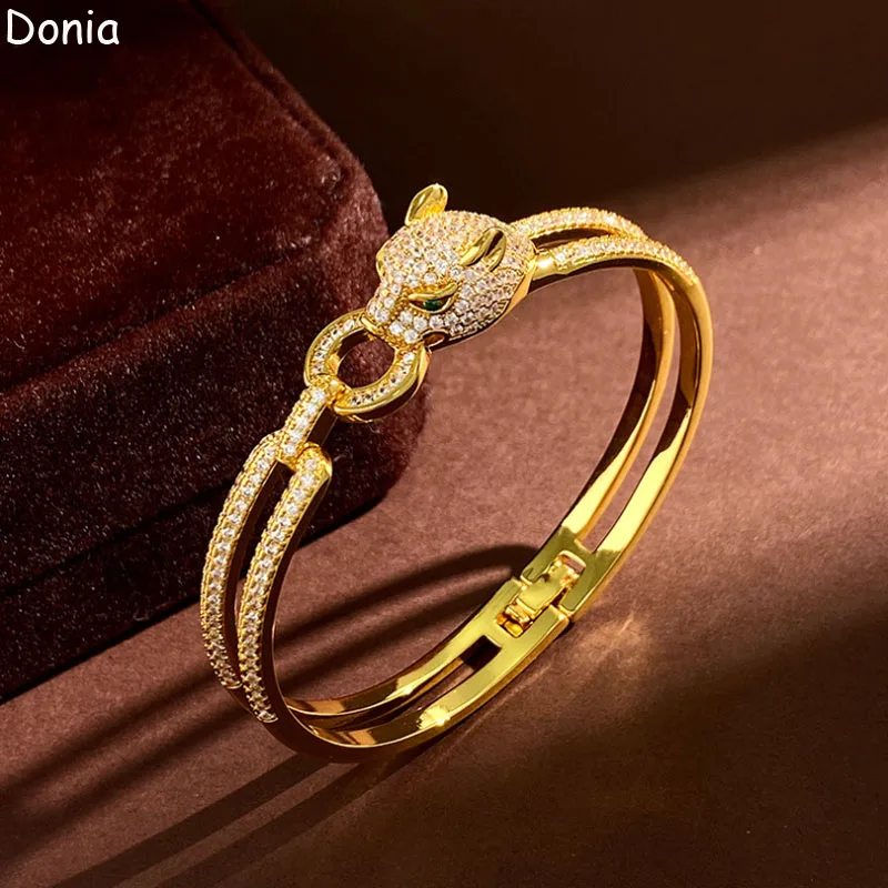 Donia jewelry new European and American fashion leopard titanium steel micro-set AAA zircon luxury retro bracelet
Donia jewelry new European and American fashion leopard titanium steel micro-set AAA zircon luxury retro bracelet