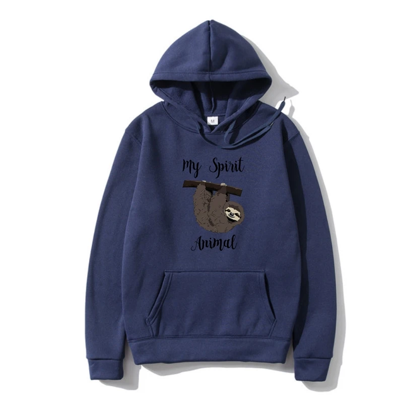 

Novelty Lazy Outerwear My Spiri Animal is A Sloth New Arrivals Summer Mens Cool Hoody 2022 Breathable Cotton Warm Outerwear