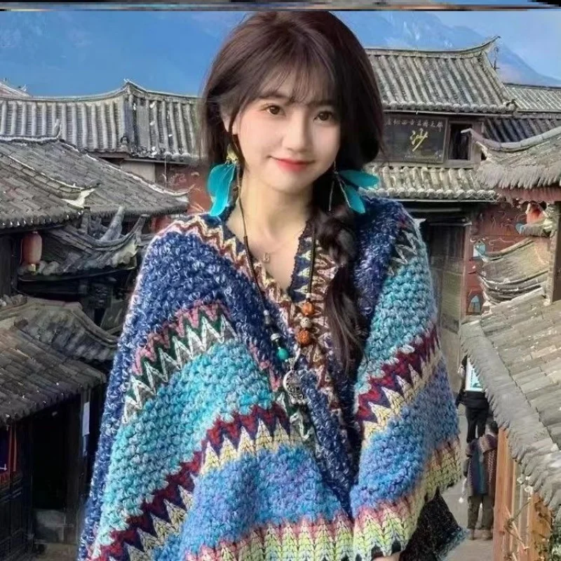 New Ethnic Style Shawl Travel Scarf Women's Blanket Lijiang Yunnan Outer Wear Warm Cape Cloak Exclusive for Cross-Border
New Ethnic Style Shawl Travel Scarf Women's Blanket Lijiang Yunnan Outer Wear Warm Cape Cloak Exclusive for Cross-Border