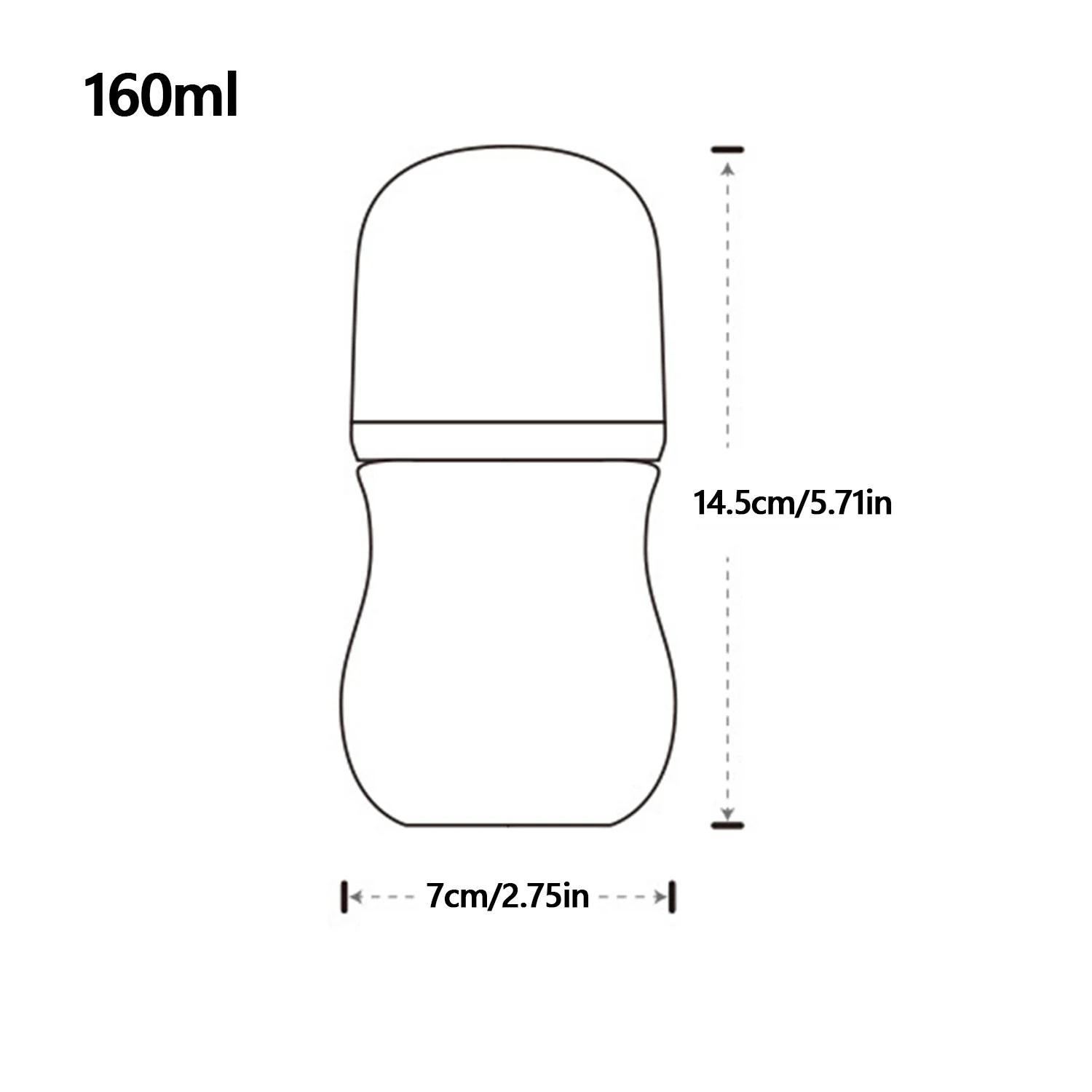 Botella de vidrio para recién nacido de 160ML, calibre ancho, sin BPA, escala transparente, vidrio de alto borosilicato, resistencia a altas temperaturas, regalo S2a7c6adc41224d72965584a25376df72E